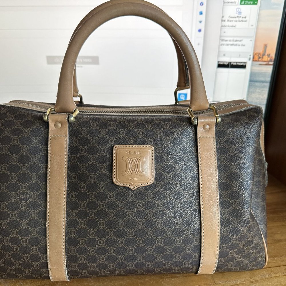 Vintage Celine Macadam Boston Bag - Picture 7 of 8